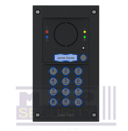 Black intercom panel